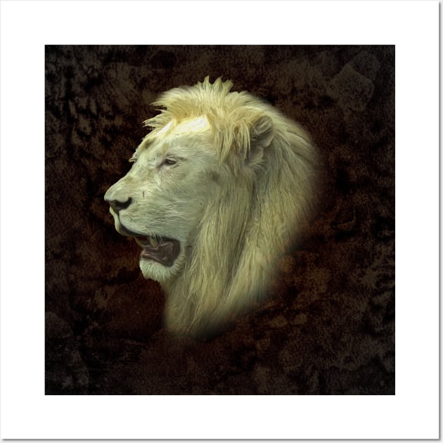 White lion Wall Art by Guardi